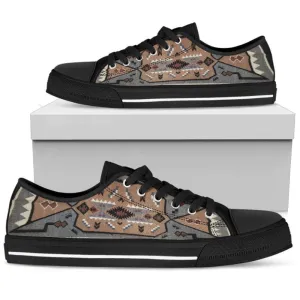 Stylish Native Rug Women Low Top Shoes, Low Top Sneaker, Low Top Canvas Shoes