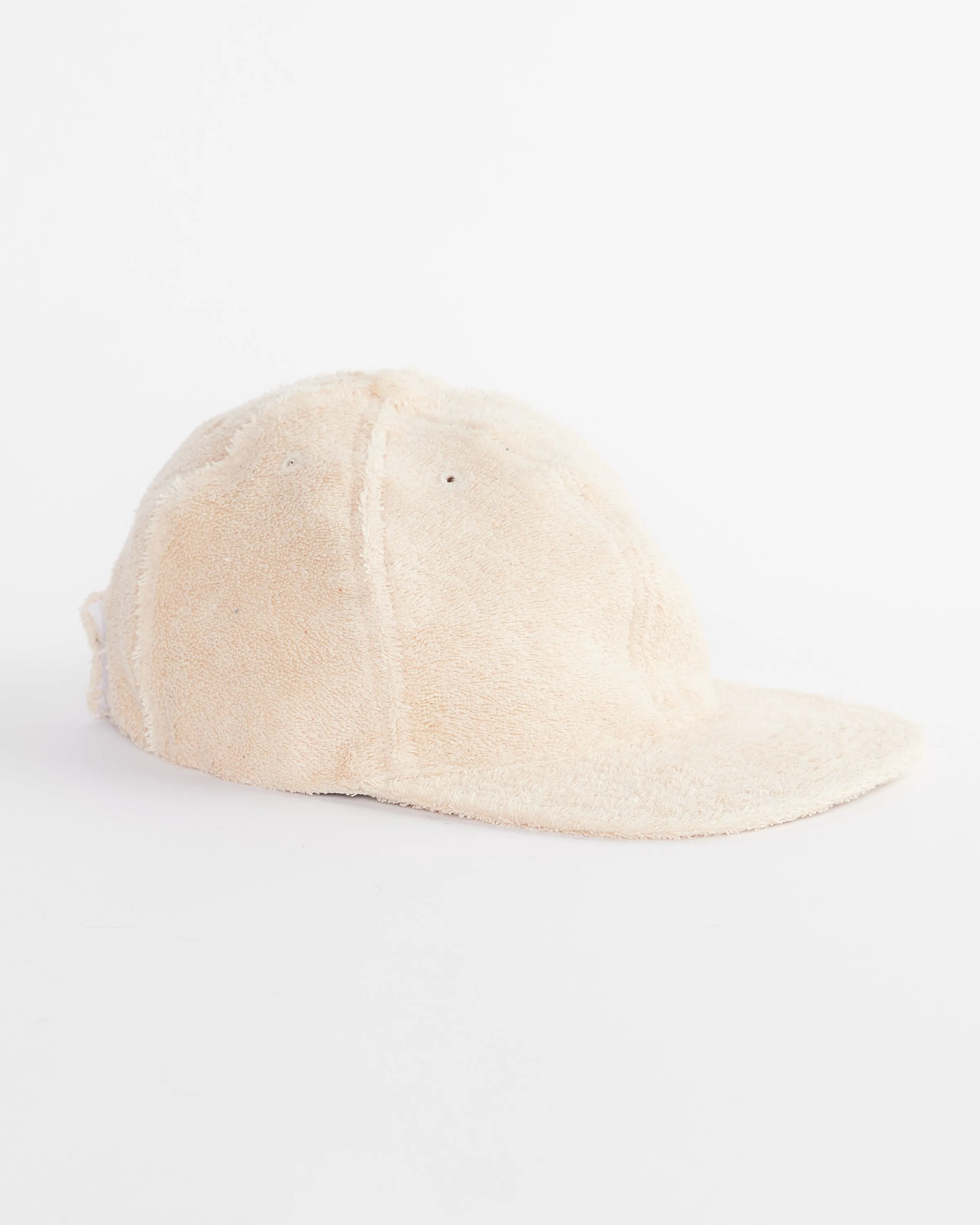 Velcro Back Terry Cap in Cream