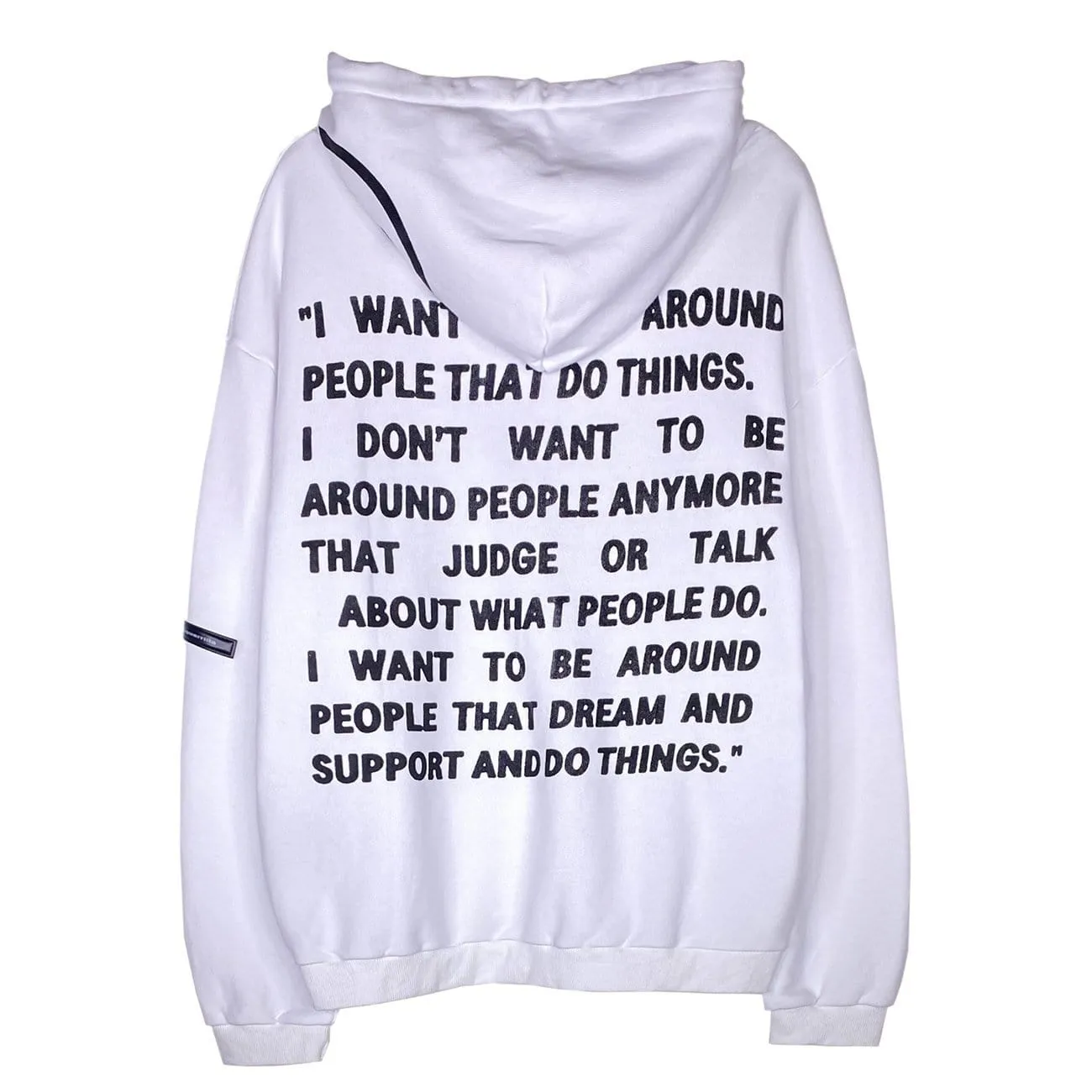 WLS Bear Full Letters Oversized Washed Hoodie